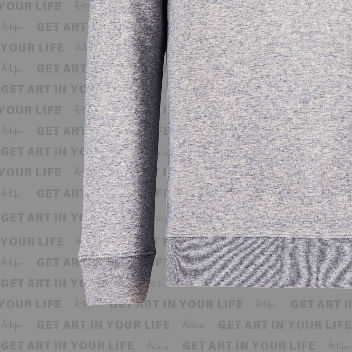 PLAIN CREW NECK SWEATSHIRT - Heather Slub Gray