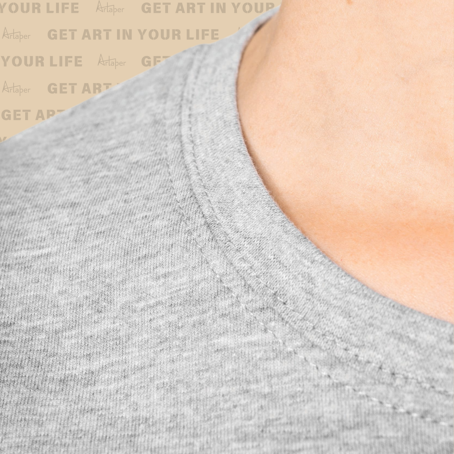 REGULAR FIT PLAIN T-SHIRT - Heather Ash Gray
