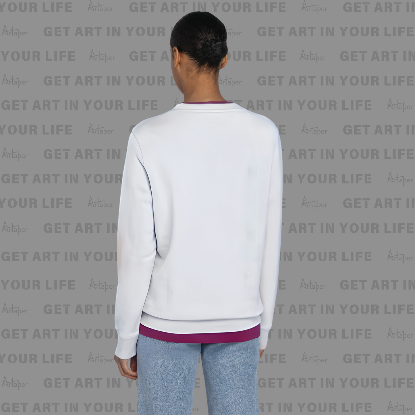 PLAIN CREW NECK SWEATSHIRT - White