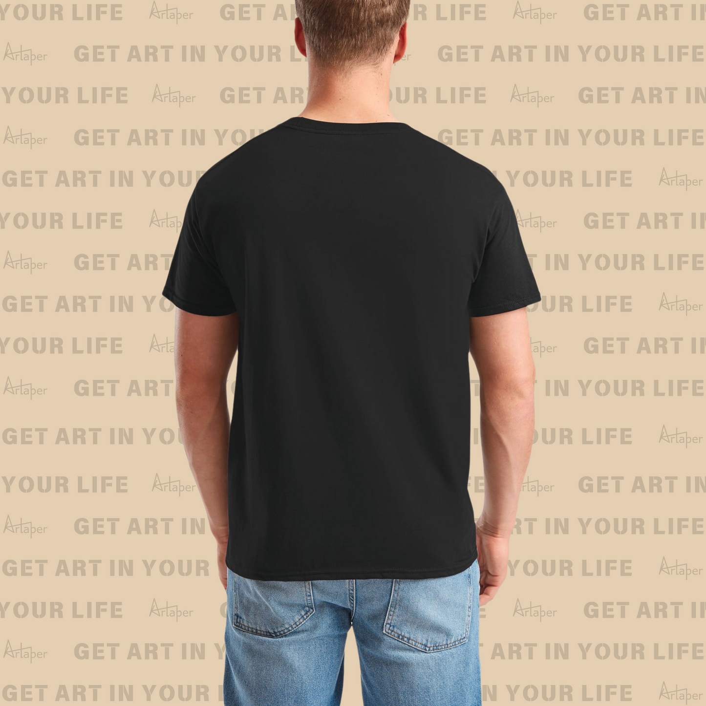 REGULAR FIT PLAIN T-SHIRT - Black