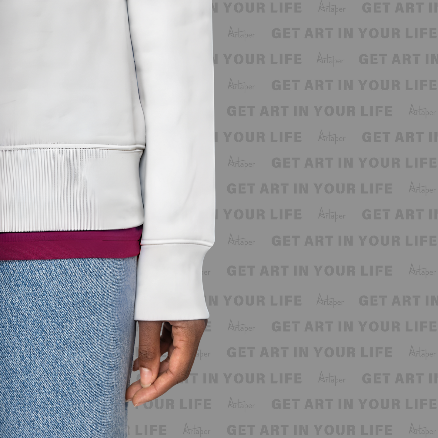 PLAIN CREW NECK SWEATSHIRT - White