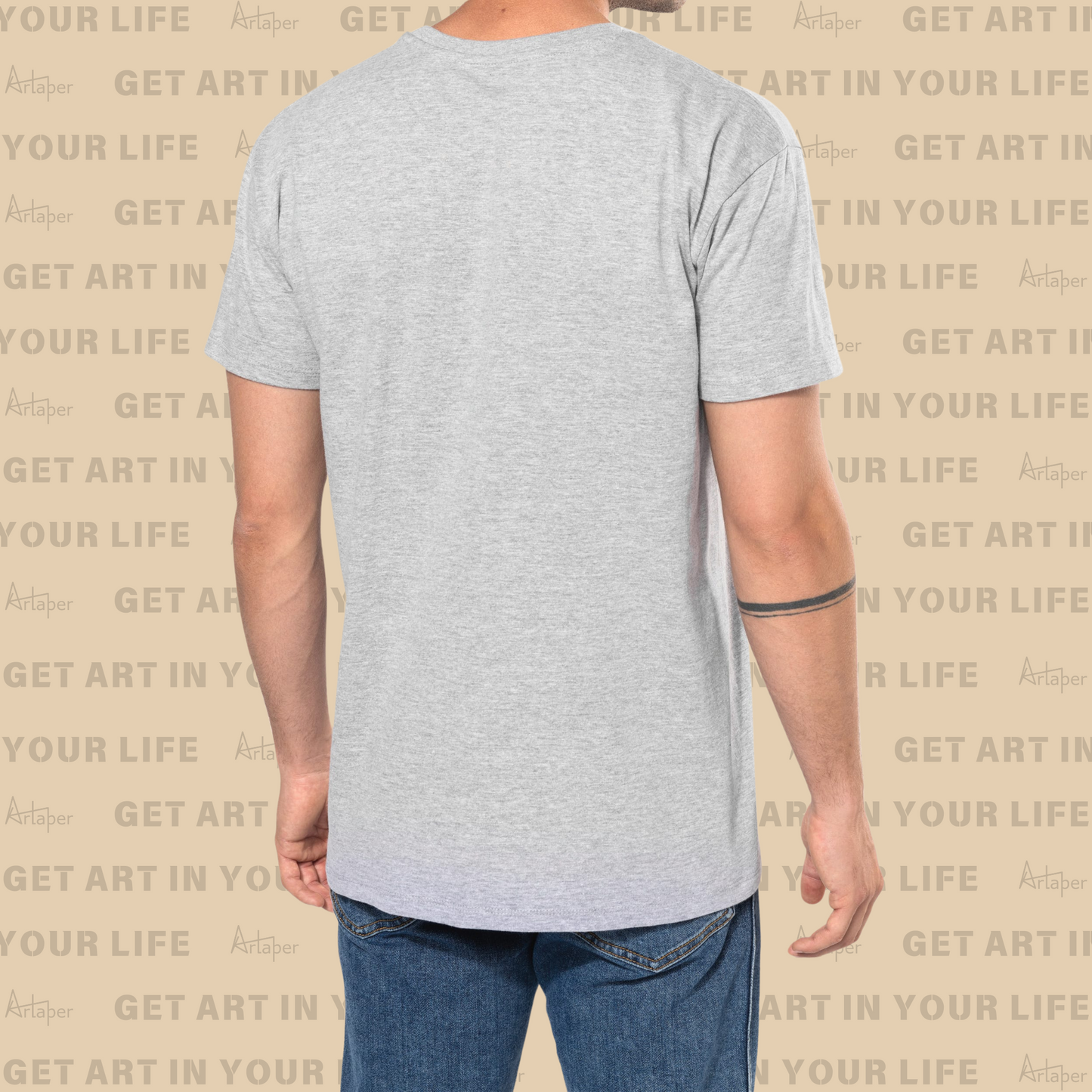 REGULAR FIT PLAIN T-SHIRT - Heather Ash Gray