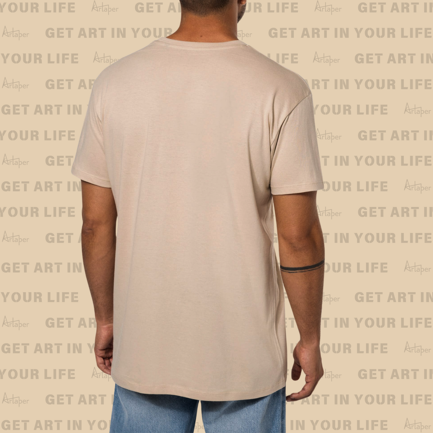 REGULAR FIT PLAIN T-SHIRT - Beige