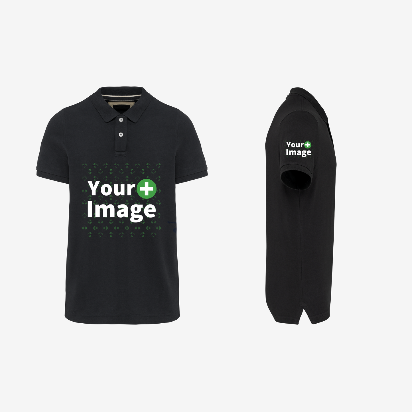 Custom Printed - SHORT SLEEVE POLO - Black
