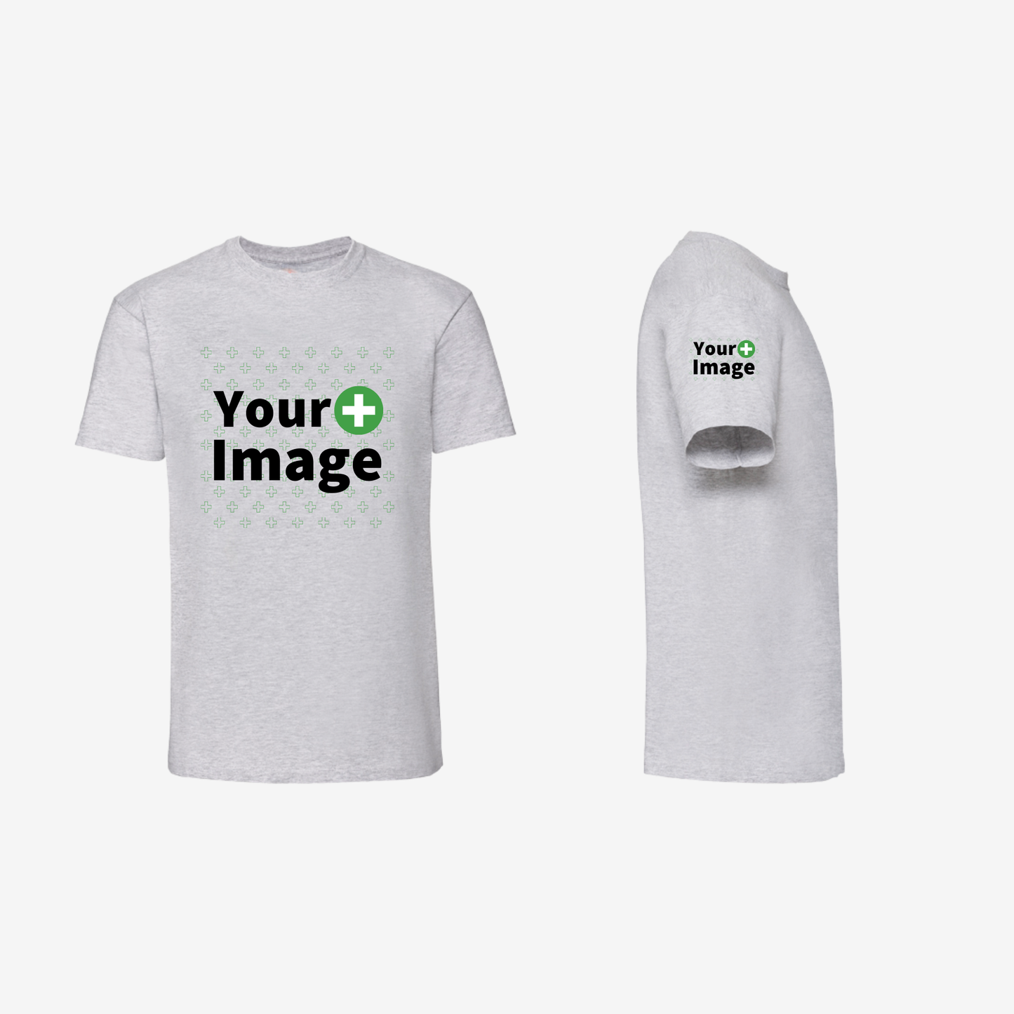 Custom Printed - REGULAR FIT T-SHIRT - Heather Ash Gray