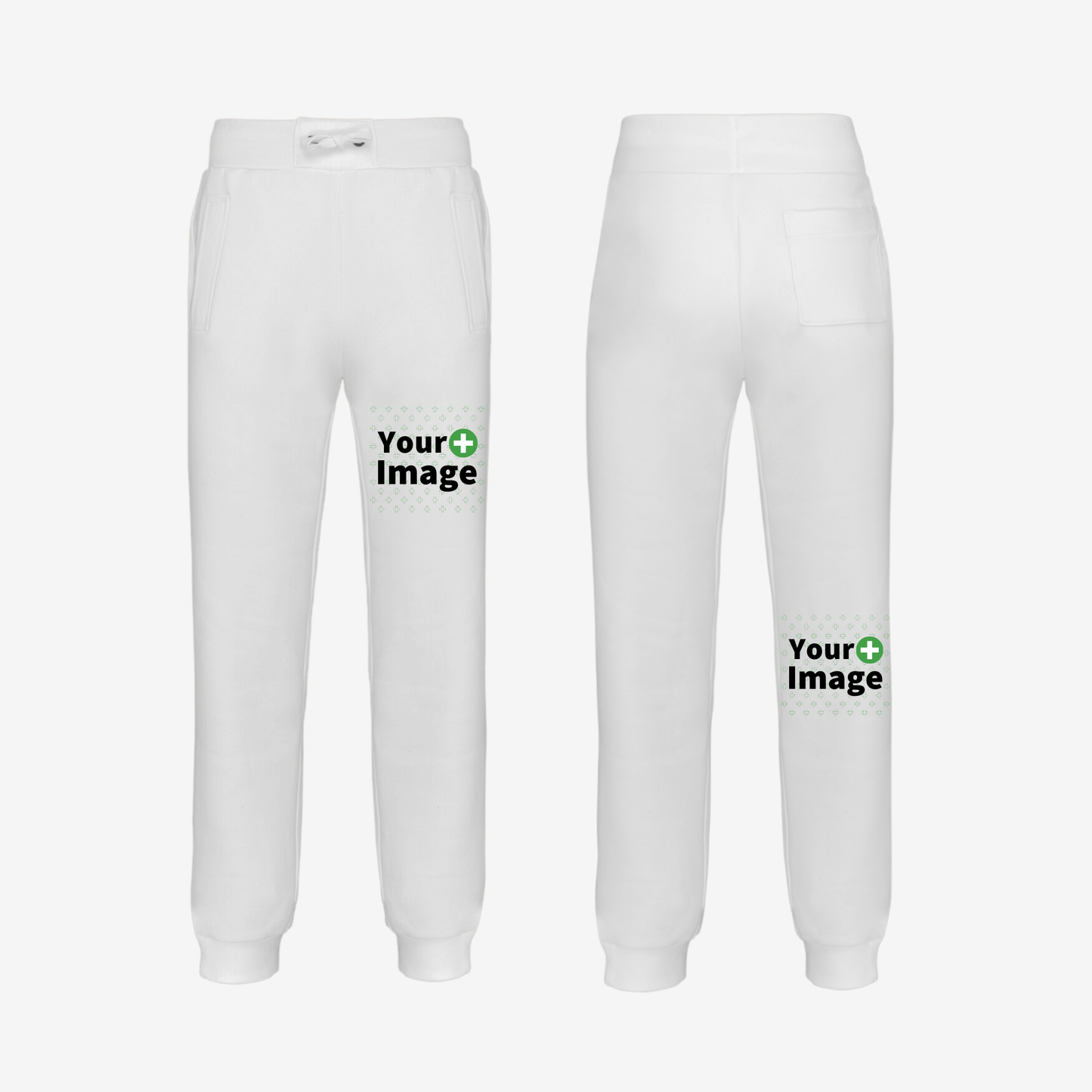 Custom Printed - RELAXED FIT JOGGING SWEATPANT - White