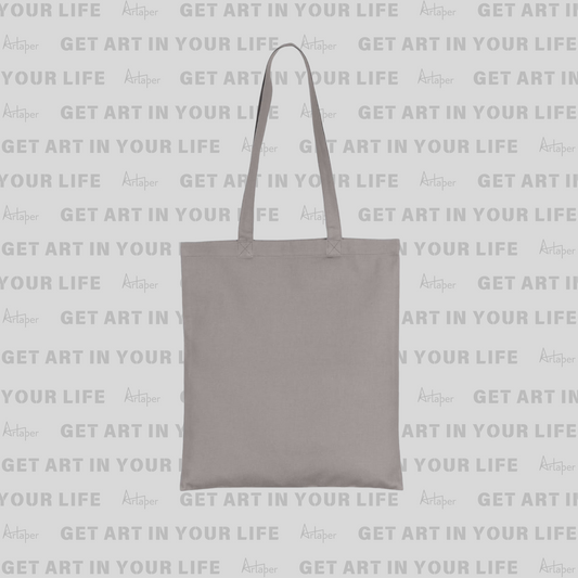 PLAIN COTTON TOTE BAG - Gray