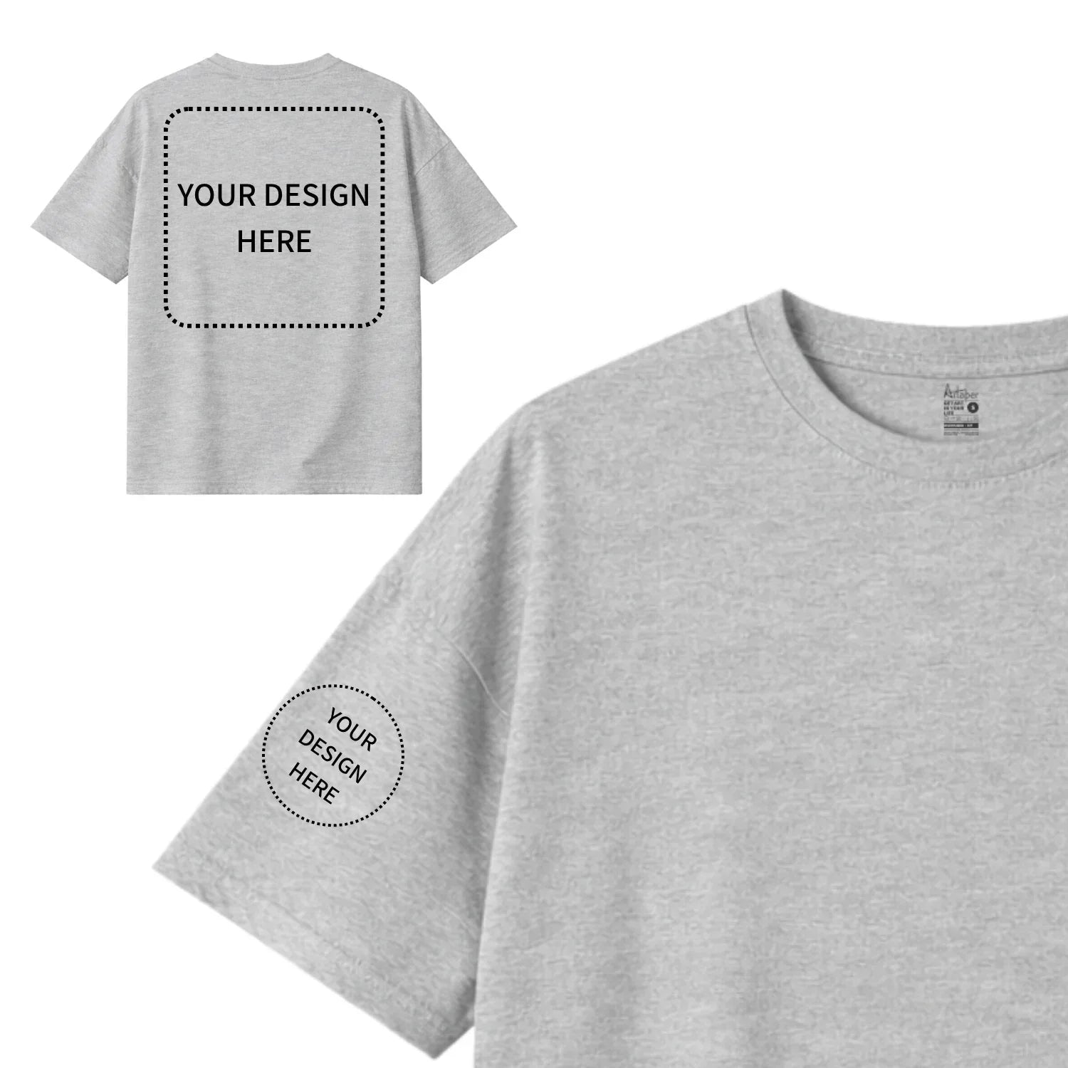 Custom Printed Oversized Drop Shoulder T-shirts - Artaper