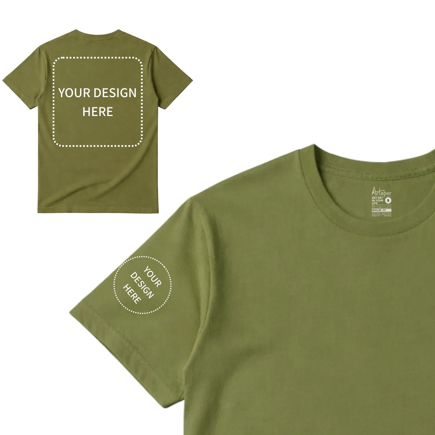 Custom Printed Regular Fit T-shirt - Artaper