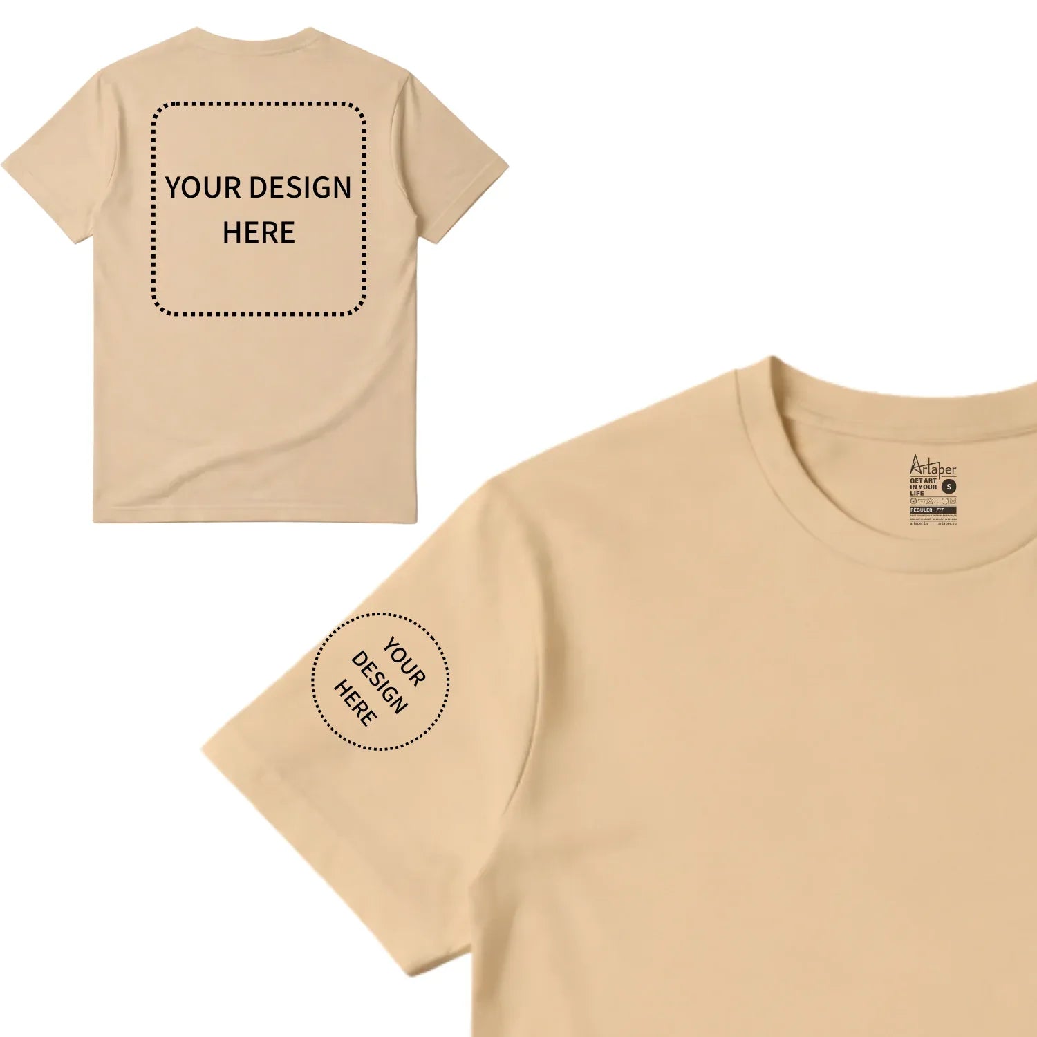 Custom Printed Regular Fit T-shirt - Artaper