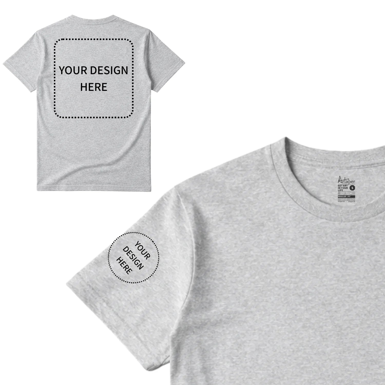 Custom Printed Regular Fit T-shirt - Artaper