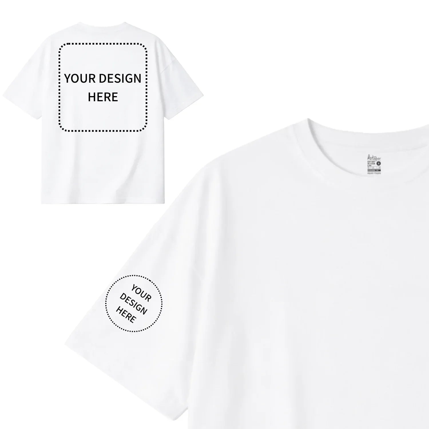 Custom Printed Oversized Drop Shoulder T-shirts - Artaper