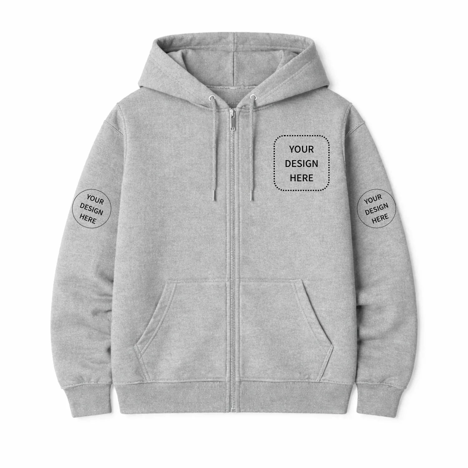 Custom Printed Regular Fit Hooded Jackets