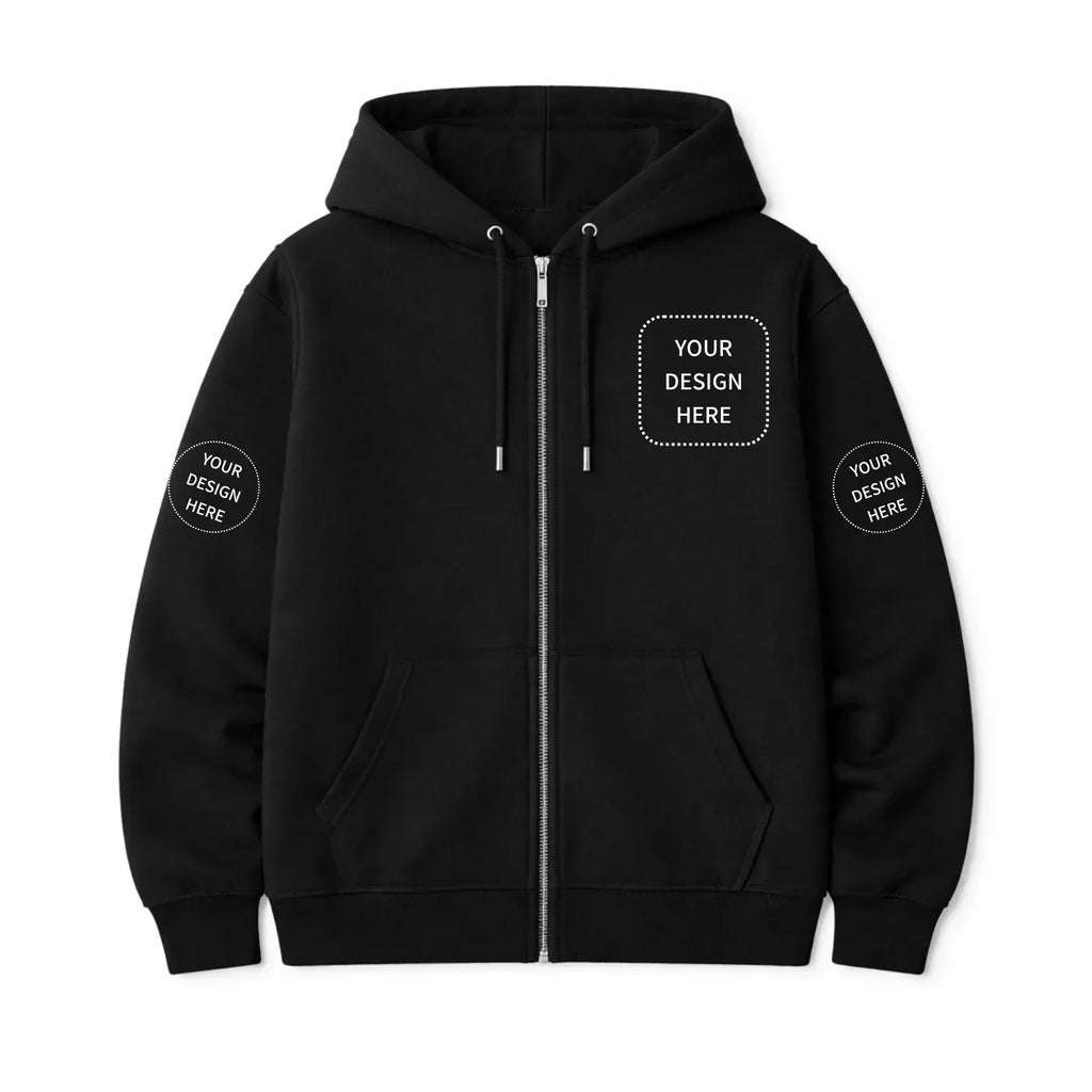Custom Printed Regular Fit Hooded Jackets