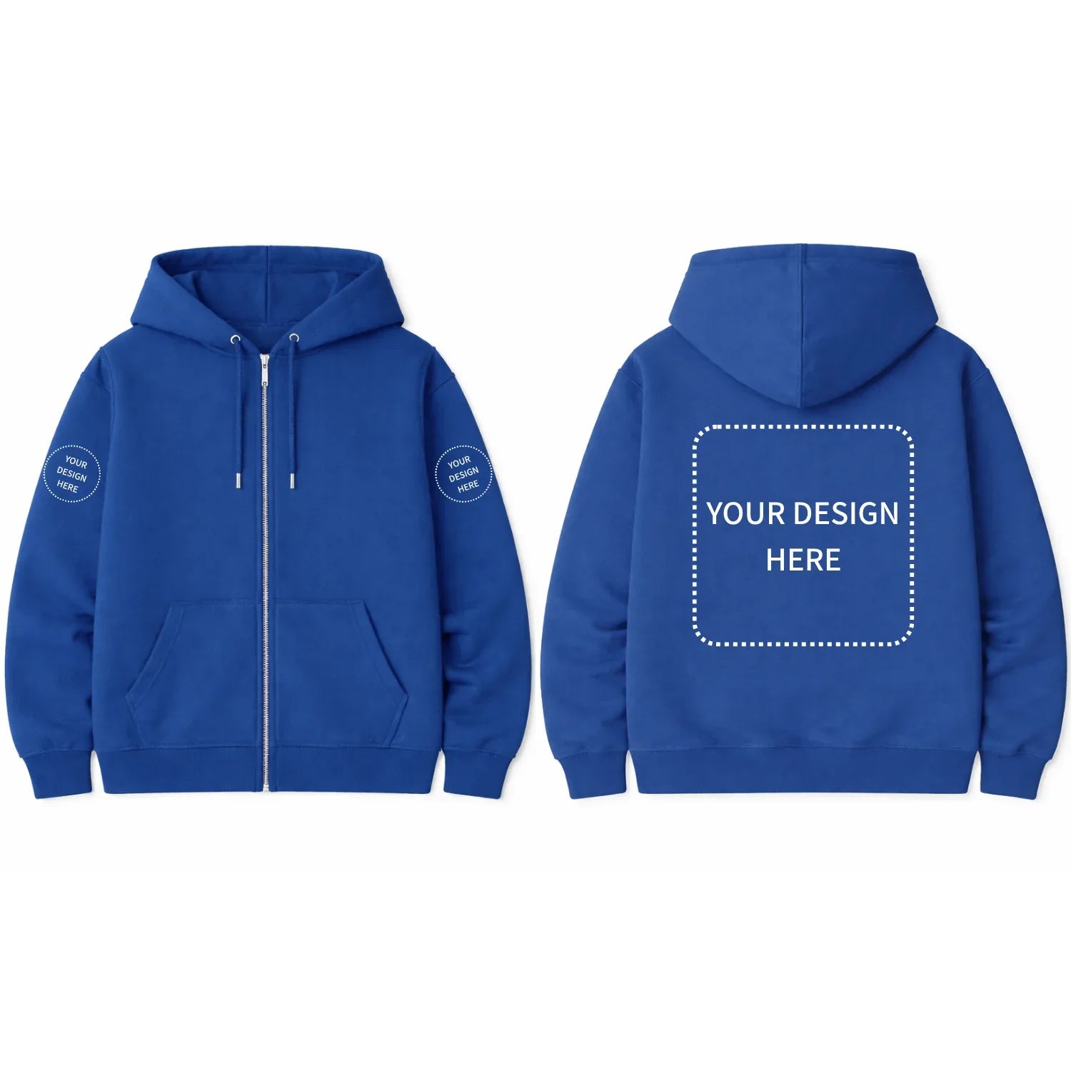 Custom Printed Regular Fit Hooded Jackets