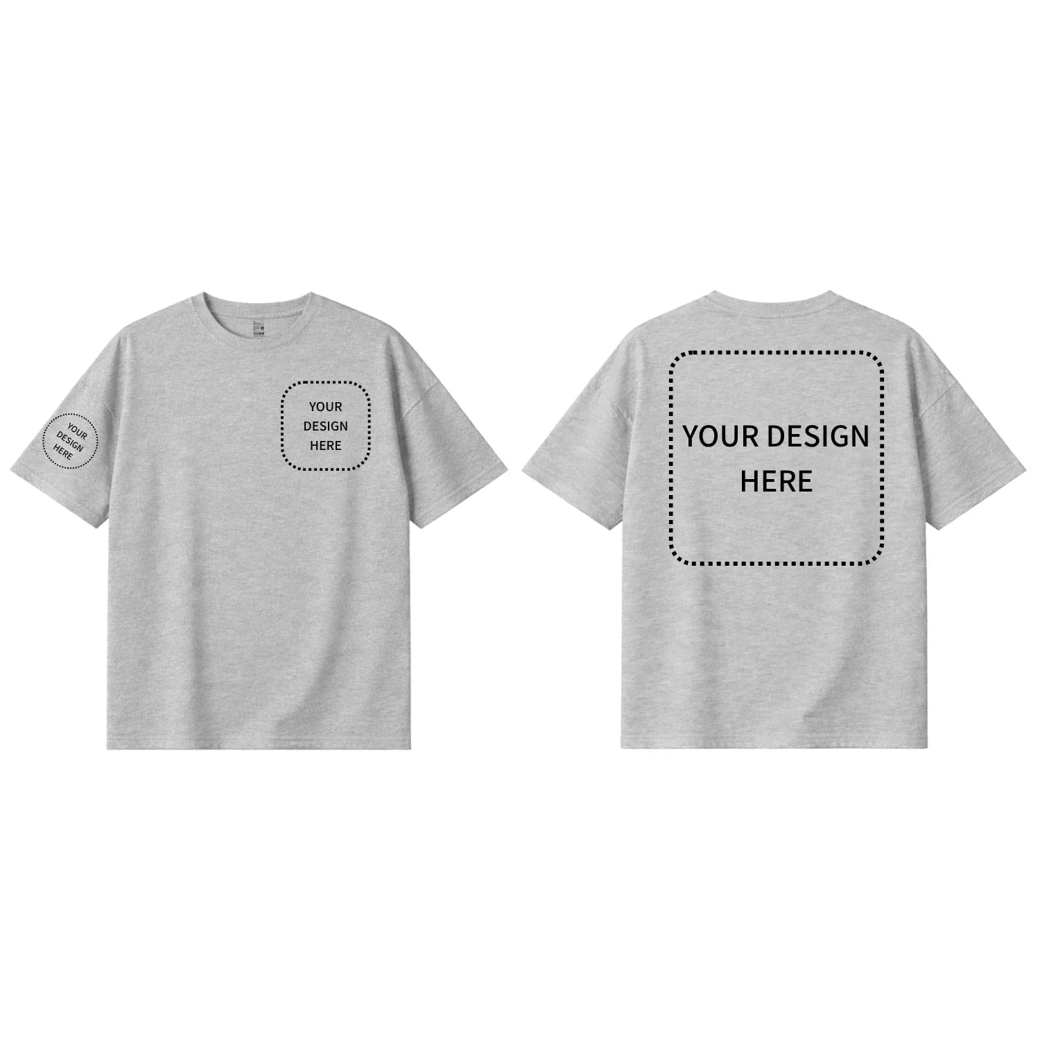 Custom Printed Oversized Drop Shoulder T-shirts - Artaper