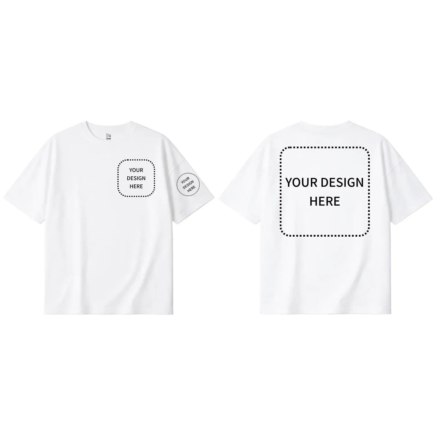 Custom Printed Oversized Drop Shoulder T-shirts - Artaper