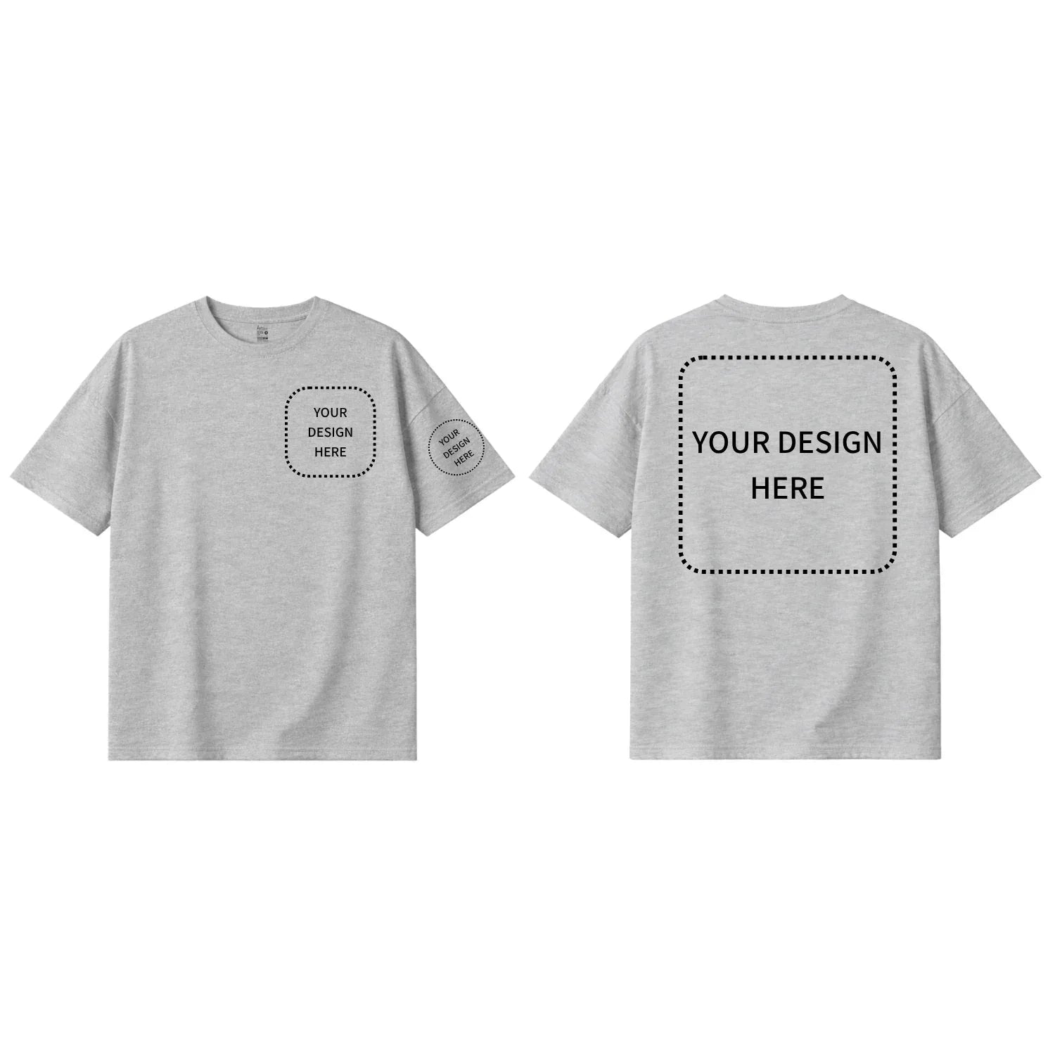 Custom Printed Oversized Drop Shoulder T-shirts - Artaper