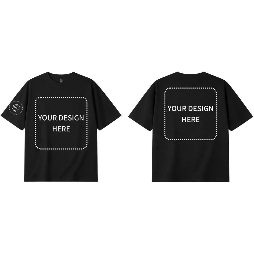 Custom Printed Oversized Drop Shoulder T-shirts - Artaper