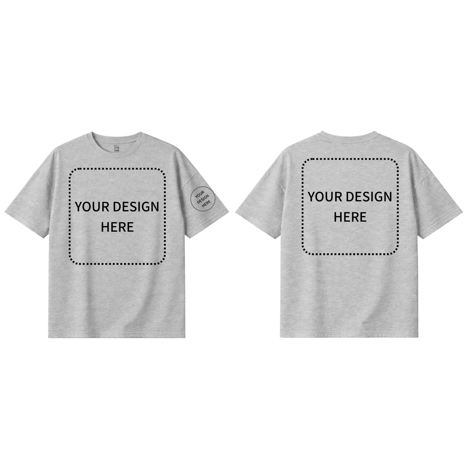 Custom Printed Oversized Drop Shoulder T-shirts - Artaper