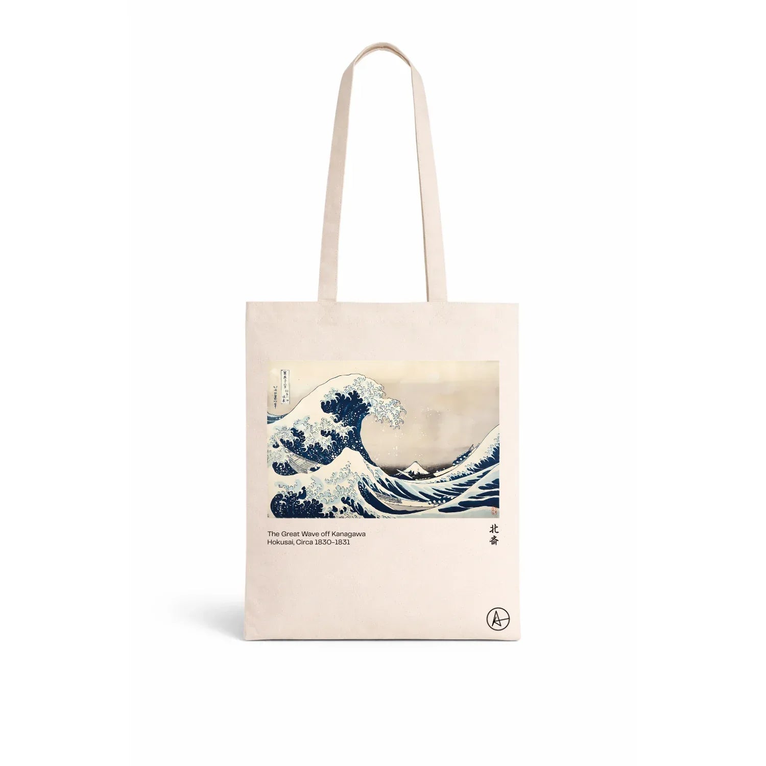 The Great Wave of Kanagawa on Cotton Tote Bags