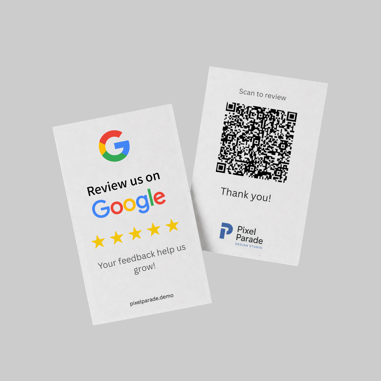 Custom Printed Paper Review Cards