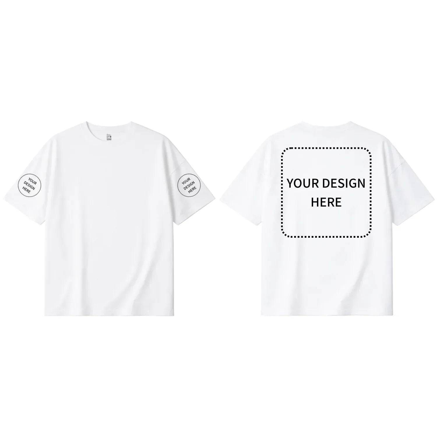 Custom Printed Oversized Drop Shoulder T-shirts - Artaper