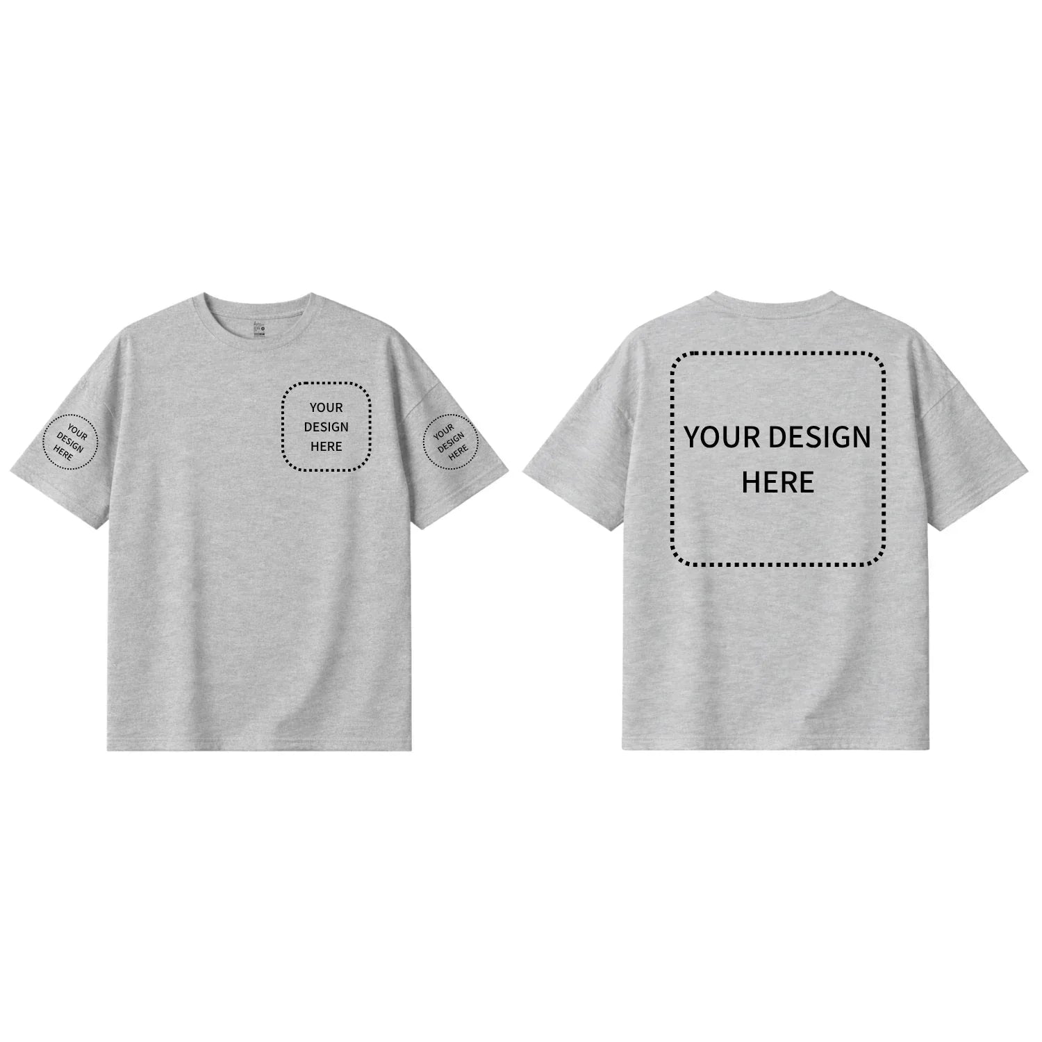 Custom Printed Oversized Drop Shoulder T-shirts - Artaper