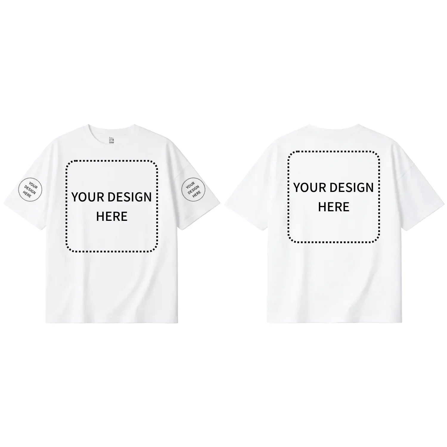 Custom Printed Oversized Drop Shoulder T-shirts - Artaper