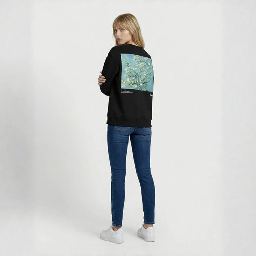 Almond Blossom on Round Neck Sweatshirts