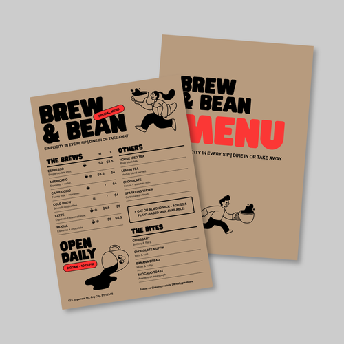 A4 - Custom Printed Basic Menu Cards