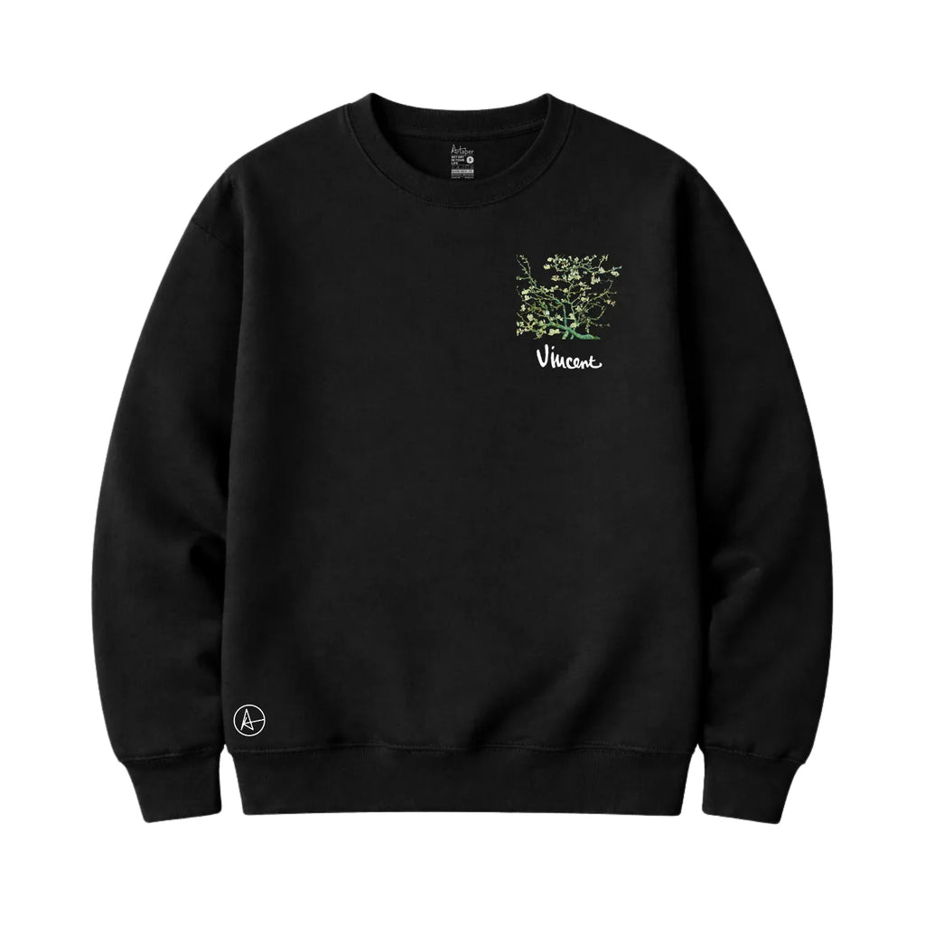 Almond Blossom on Round Neck Sweatshirts