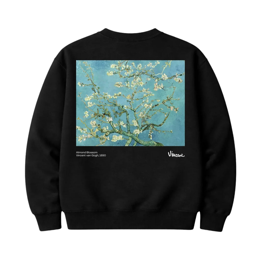 Almond Blossom on Round Neck Sweatshirts
