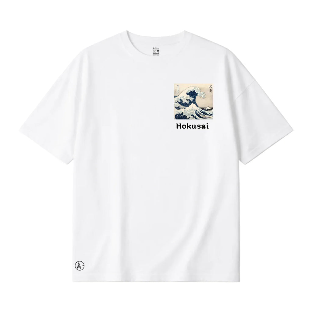 The Great Wave of Kanagawa on Drop Shoulder T-shirts