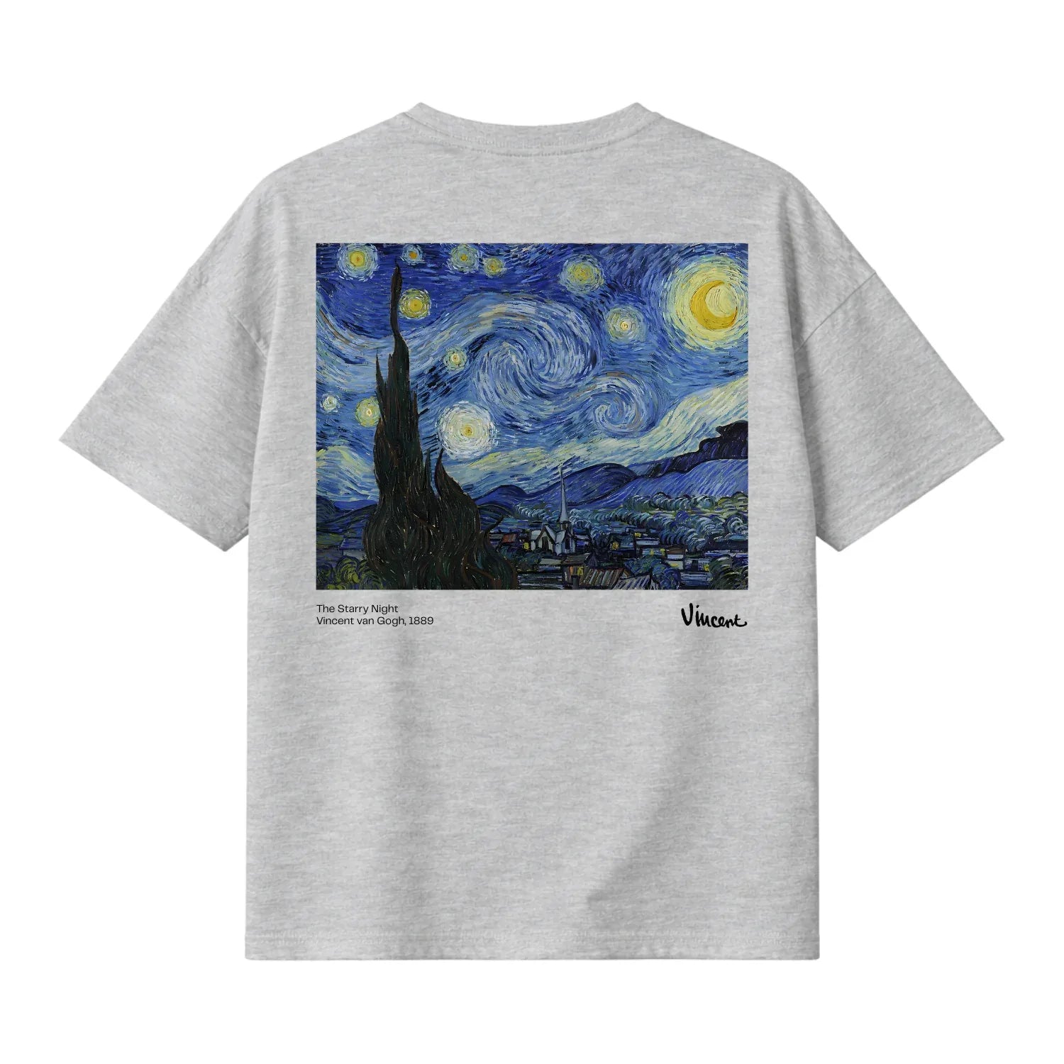 The Starry Night on Drop Shoulder T-shirts