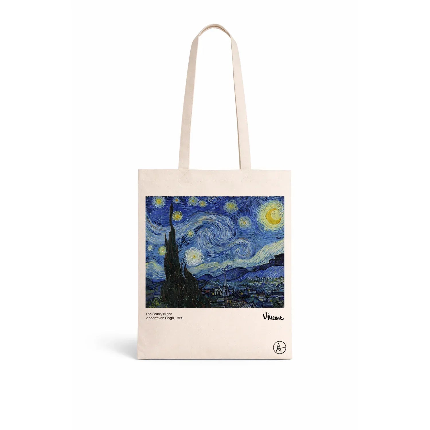 The Starry Night on Cotton Tote Bags