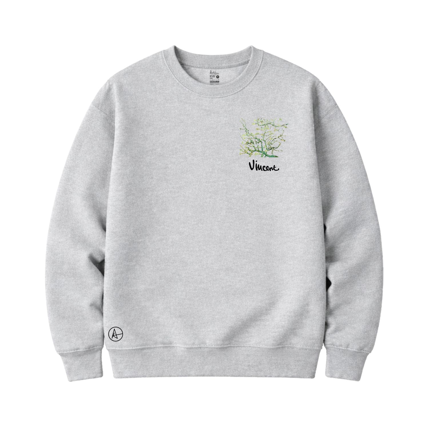 Almond Blossom on Round Neck Sweatshirts