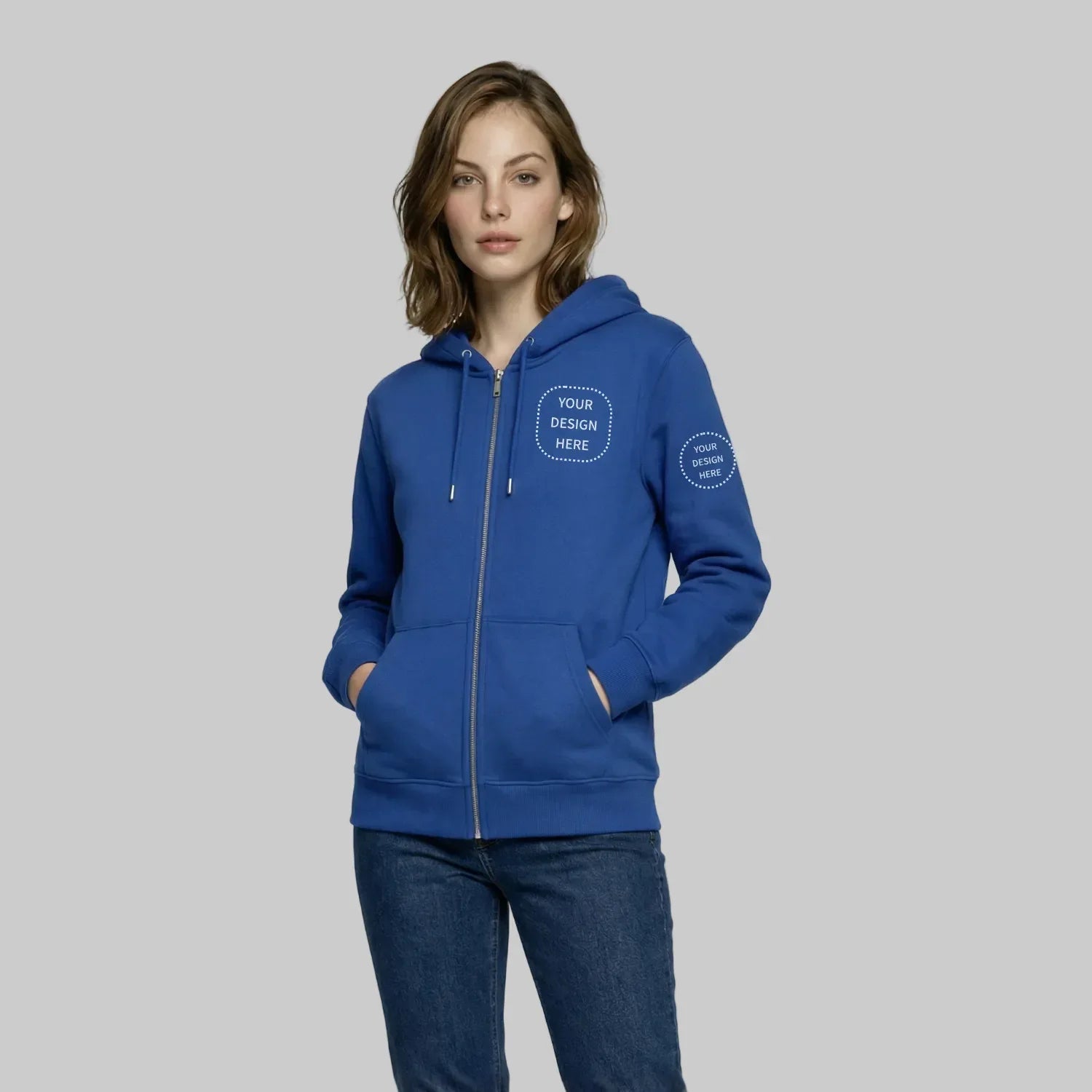 Custom Printed Regular Fit Hooded Jackets