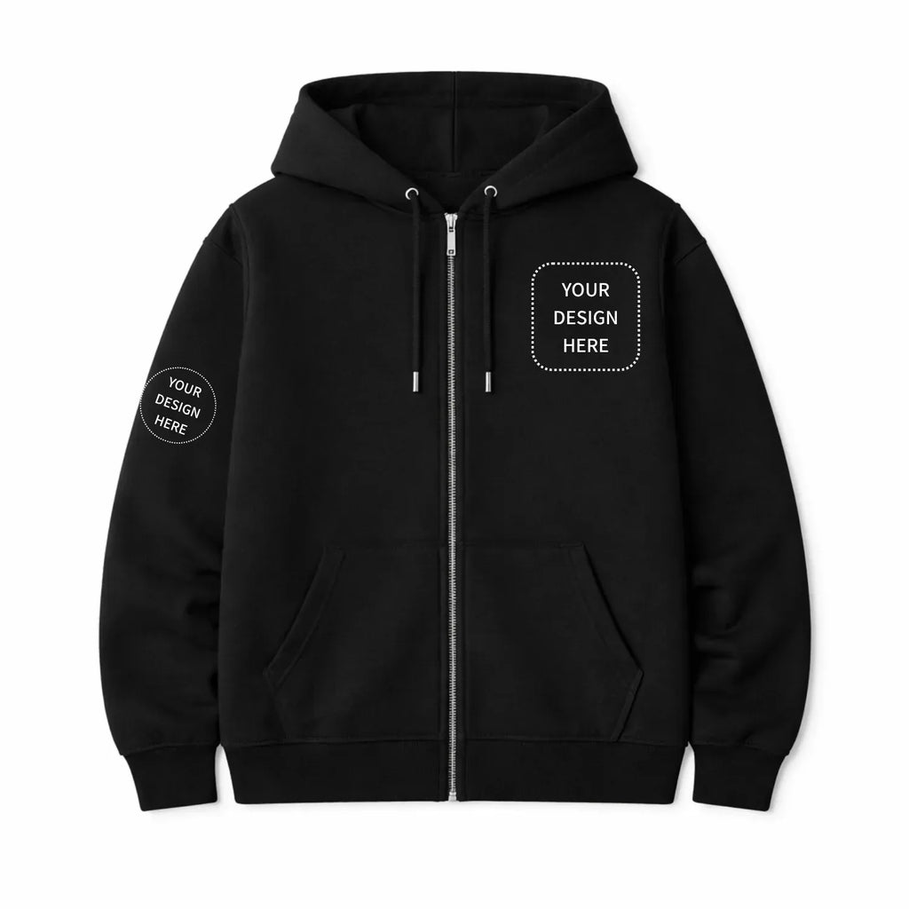 Custom Printed Regular Fit Hooded Jackets
