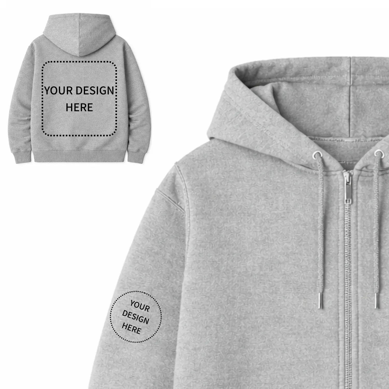 Custom Printed Regular Fit Hooded Jackets
