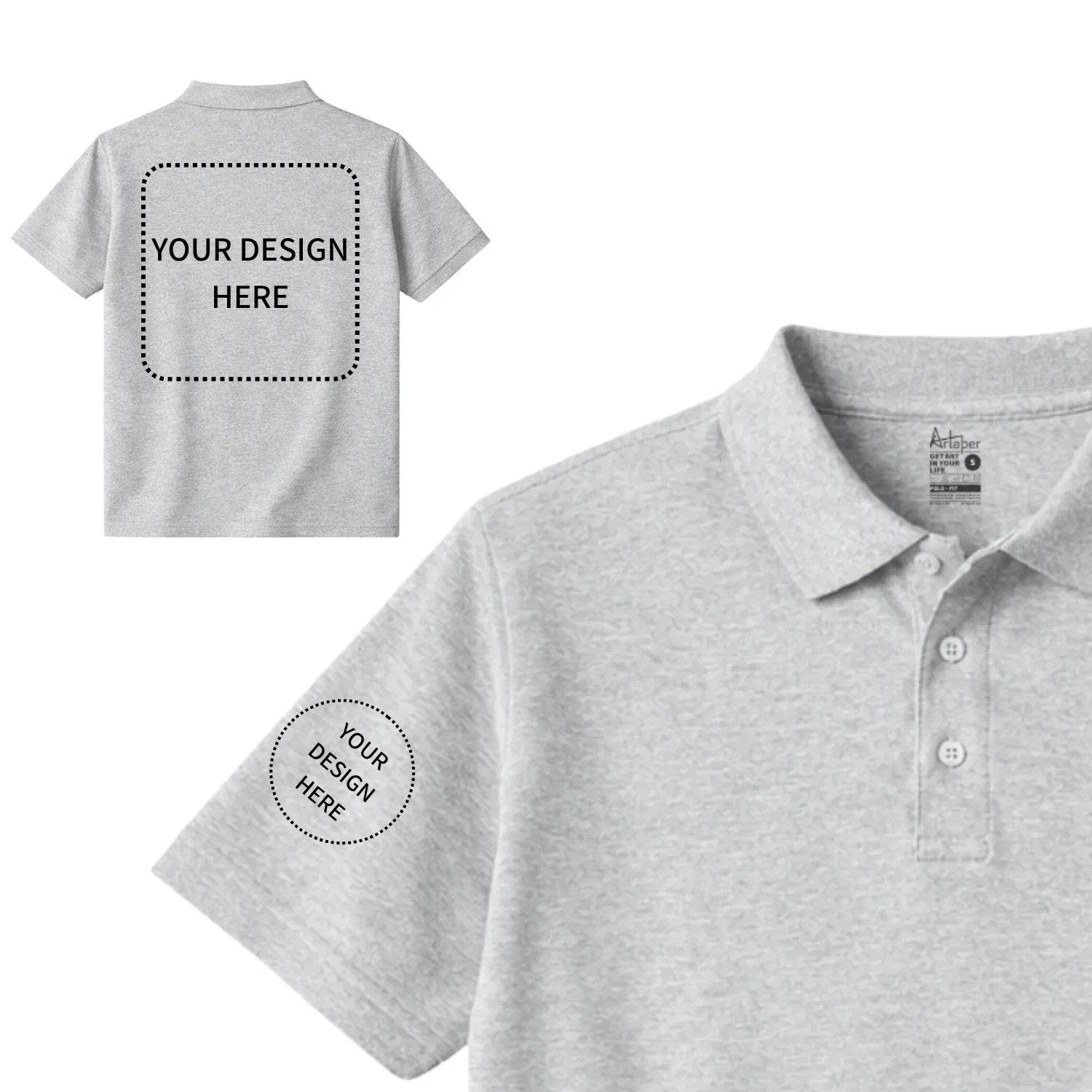 Custom Printed Short Sleeve Polos - Artaper