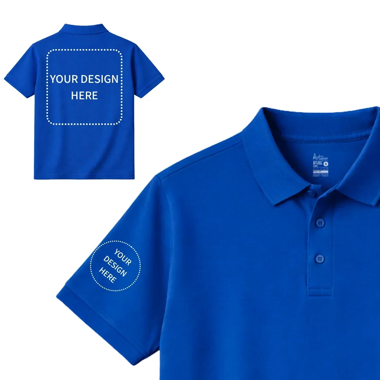 Custom Printed Short Sleeve Polos - Artaper
