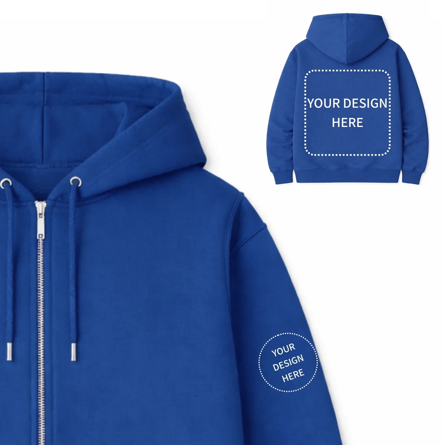 Custom Printed Regular Fit Hooded Jackets