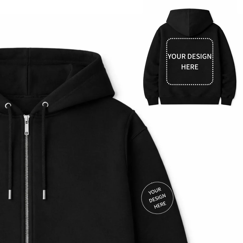 Custom Printed Regular Fit Hooded Jackets